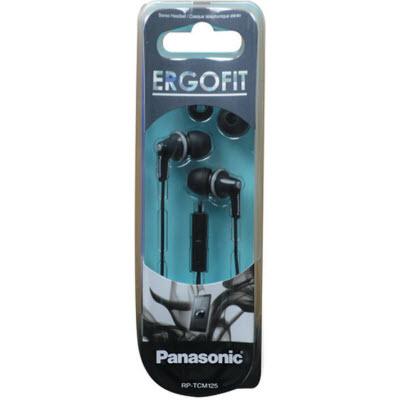 Panasonic In-Ear Headphones with Built-in Microphone RP-TCM125-K IMAGE 2