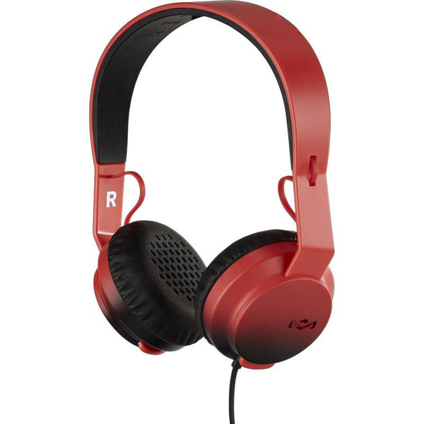 House of Marley On-Ear Headphones with Built-in Microphone EM-JH081-RD IMAGE 1