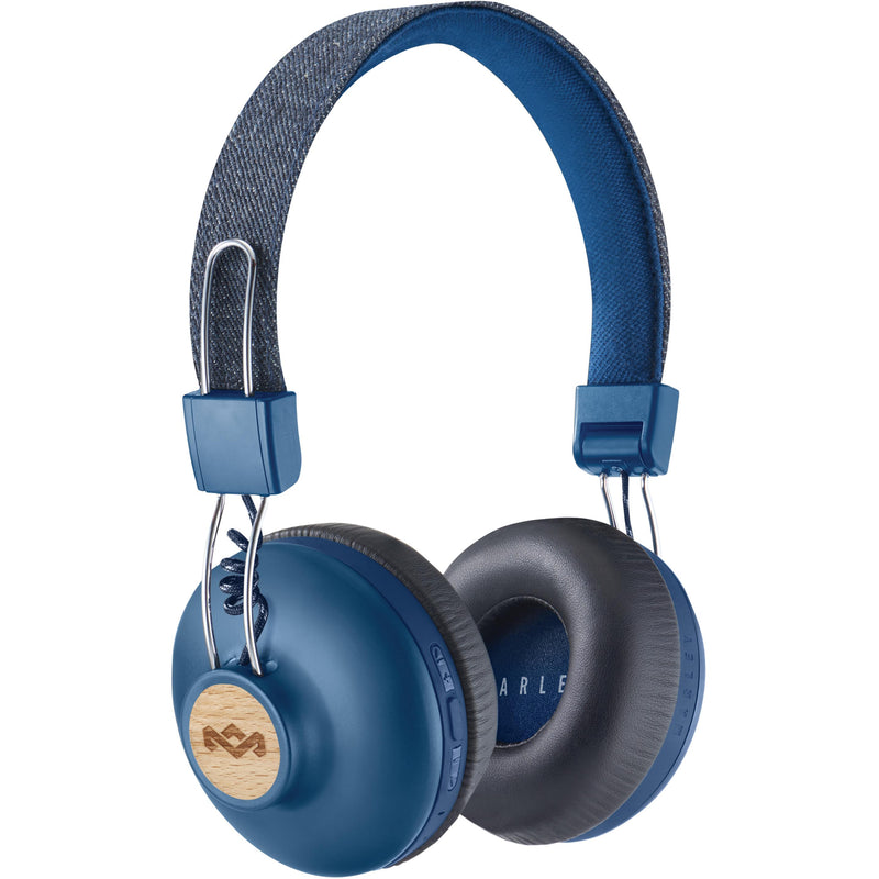 House of Marley Bluetooth On-Ear Headphones with Built-in Microphone EM-JH133-DN IMAGE 1