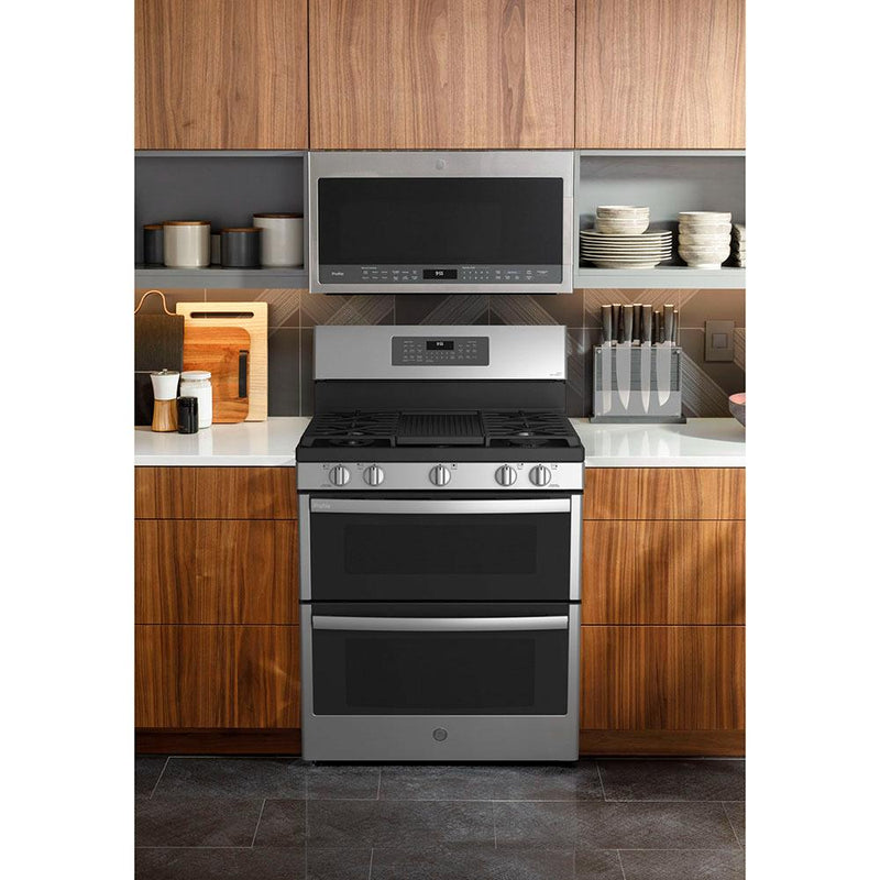 GE Profile 30-inch Freestanding Gas Range with True European Convection Technology PCGB965YPFS IMAGE 8