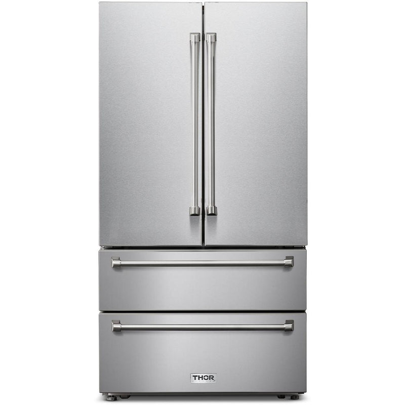 Thor Kitchen 36-inch, 22.5 cu. ft. Counter-Depth French 4-Door Refrigerator with Ice Maker TRF3602 IMAGE 1