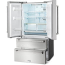 Thor Kitchen 36-inch, 22.5 cu. ft. Counter-Depth French 4-Door Refrigerator with Ice Maker TRF3602 IMAGE 3