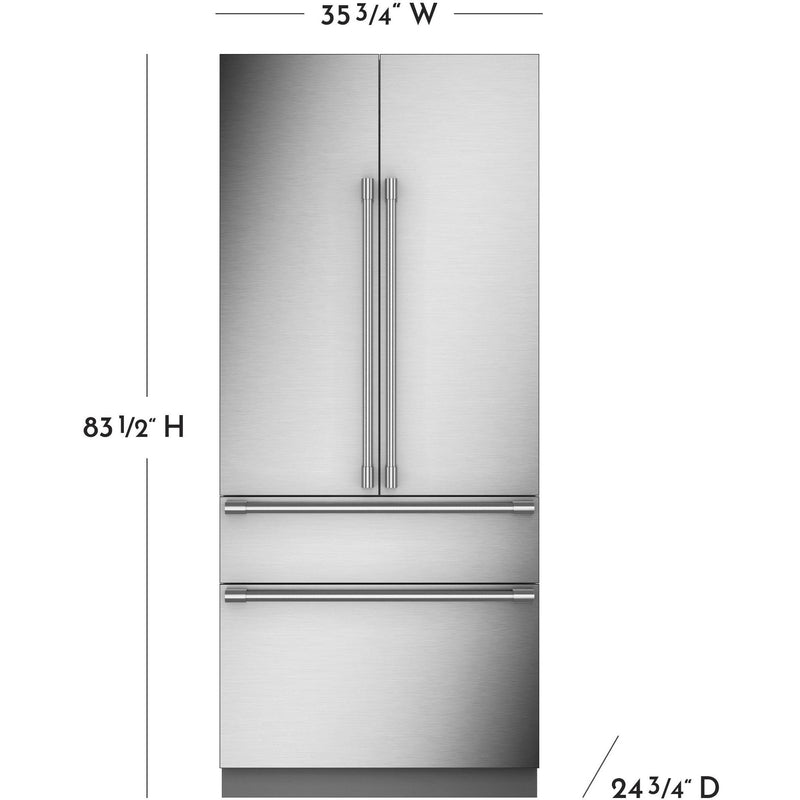 Monogram 36-inch, 20.1 cu. ft. French 4-Door Refrigerator with Wi-Fi Connect ZIP364IPVII IMAGE 10