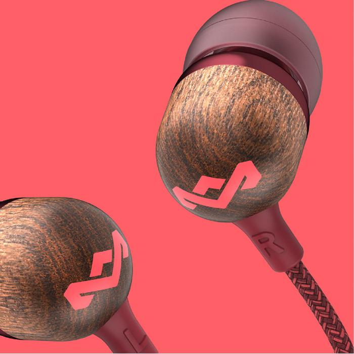 House of Marley In-Ear Headphones with Microphone EM-JE041-RD IMAGE 4