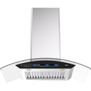  Vesta 36-inch Bremen Series Wall Mount Range Hood with Voice Control DC Motor VRH-BREMEN-36SS IMAGE 1