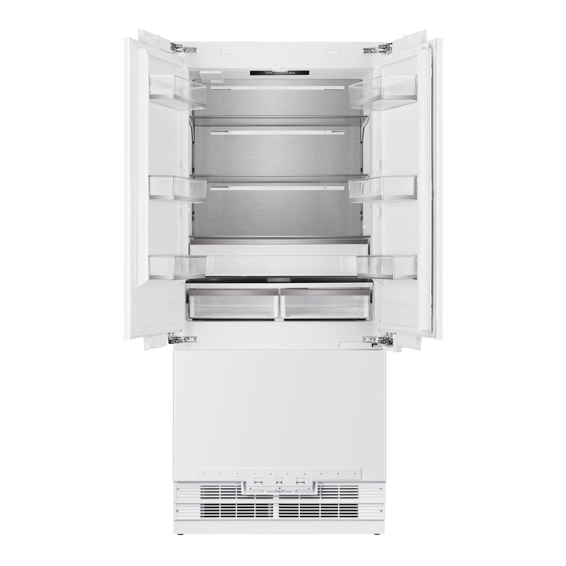 Elica Dolomite 36-inch Built-In French Door Bottom-Mount Refrigeration ER36FRB19IPR IMAGE 1