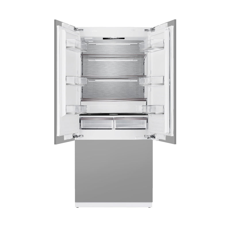 Elica Dolomite 36-inch Built-In French Door Bottom-Mount Refrigeration ER36FRB19IPR IMAGE 2