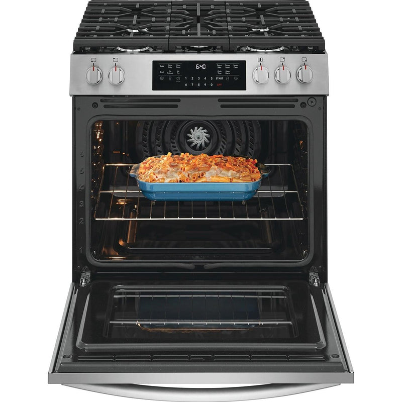 Frigidaire Gallery 30-inch Freestanding Gas Range with Convection Technology GCFG3059BF IMAGE 2