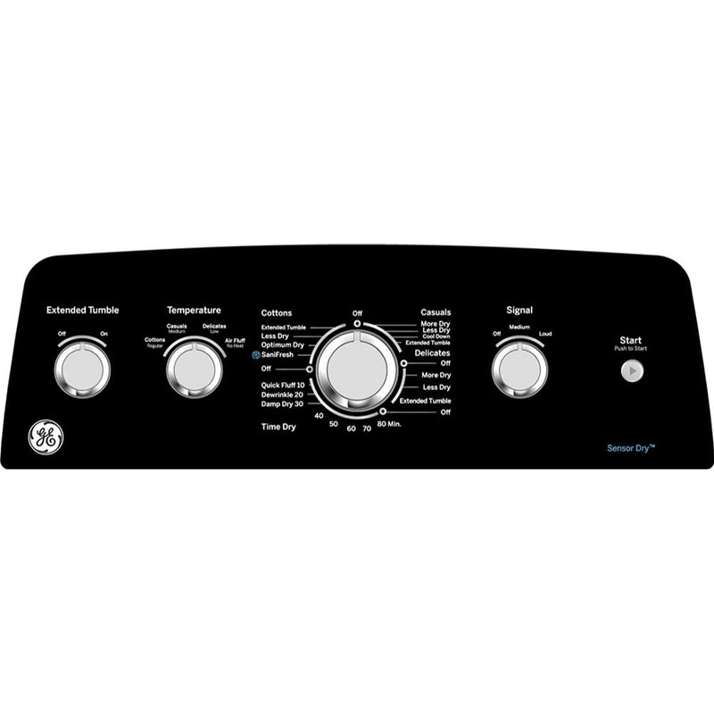 GE 7.2 cu.ft. Top Load Gas Dryer with SaniFresh Cycle GTD49GBMRWS IMAGE 1