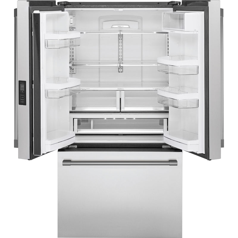  Monogram 36-inch, 23.1 cu. ft. Counter-Depth French 3-Door Refrigerator with Wi-Fi ZWE23NSYSS IMAGE 3