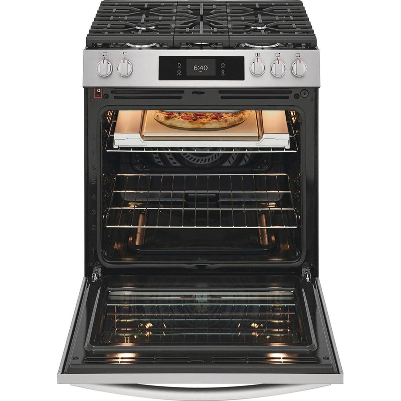 Frigidaire Gallery 30-inch Gas Range with Stone-Baked Pizza GCFG3070BF IMAGE 3