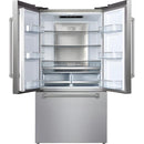  Vesta Yukon 36-inch, 22.5 cu. ft. Counter-Depth French 3-Door Refrigerator with Ice Maker VRF-Yukon-36SS IMAGE 2