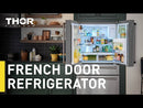 Thor Kitchen 36-inch Professional French Door Refrigerator with Ice and Water Dispenser TRF3601FD EXTERNAL_VIDEO 1