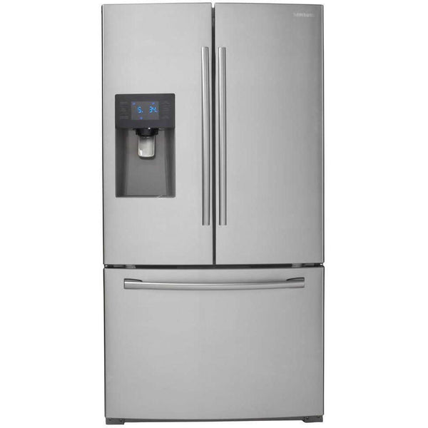 Samsung 36-inch, 24.6 cu. ft. French 3-Door Refrigerator with Ice and Water RF263BEAESR/AA IMAGE 1