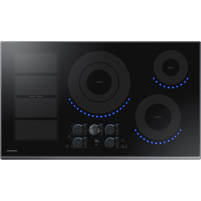 Samsung 36-inch Built-in Induction Cooktop with Virtual Flame Technology™ NZ36K7880UG/AA IMAGE 1