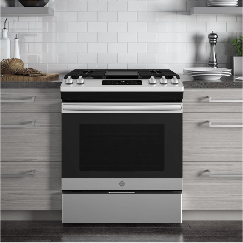 GE 30-inch Slide-in Gas Range with Steam Clean Oven JCGSS66SELSS IMAGE 6