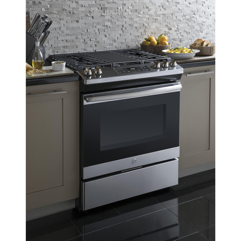GE 30-inch Slide-in Gas Range with Steam Clean Oven JCGSS66SELSS IMAGE 7