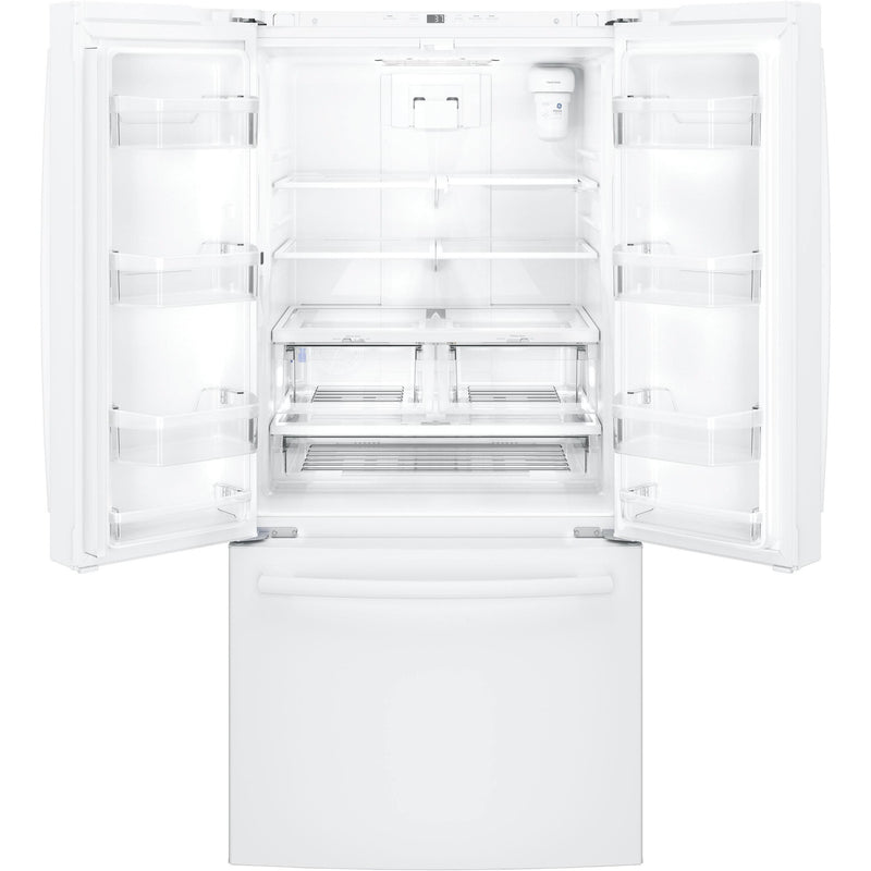 GE 33-inch, 18.6 cu. ft. Counter-Depth French-Door Refrigerator with Ice Maker GWE19JGLWW IMAGE 2