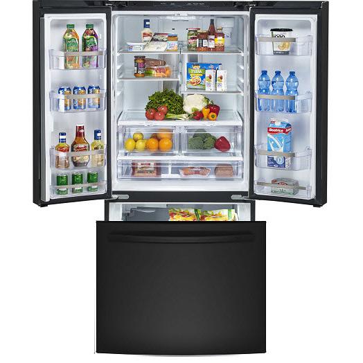 GE Profile 33-inch, 24.8 cu. ft. French 3-Door Refrigerator PNE25NGLKBB IMAGE 3