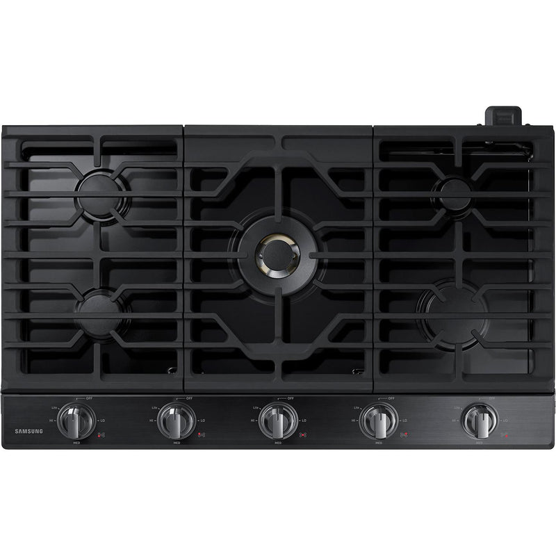 Samsung 36-inch Built-in Gas Cooktop with Wi-Fi and Bluetooth Connected NA36N7755TG/AA IMAGE 1