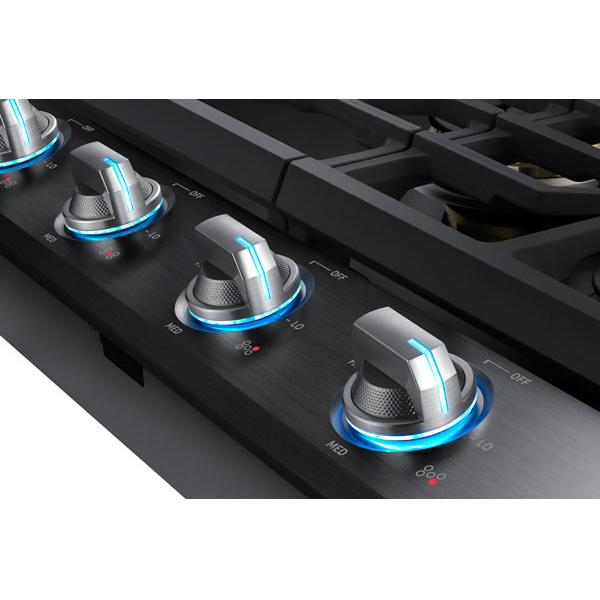 Samsung 36-inch Built-in Gas Cooktop with Wi-Fi and Bluetooth Connected NA36N7755TG/AA IMAGE 4