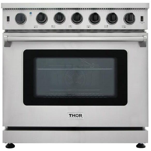 Thor Kitchen 36-inch Freestanding Gas Range with Convection Technology LRG3601U IMAGE 1
