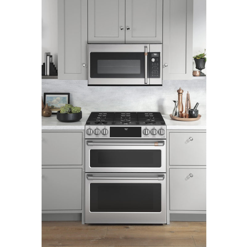 Café 30-inch Slide-in Gas Double Oven Range with Convection Technology CCGS750P2MS1 IMAGE 9