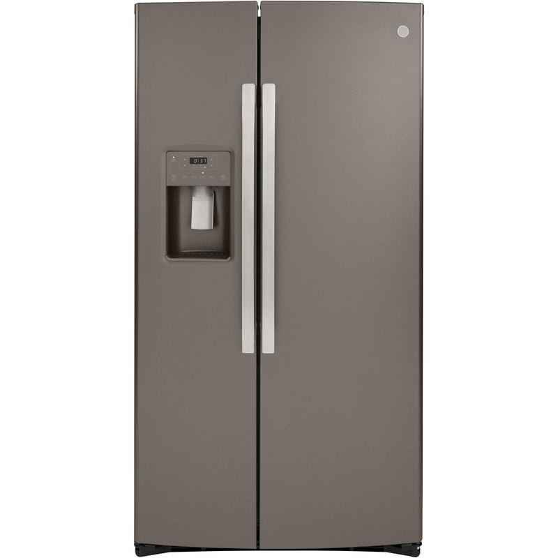 GE 36-inch, 21.8 cu.ft. Counter-Depth Side-by-Side Refrigerator with Water and Ice Dispensing System GZS22IMNES IMAGE 1