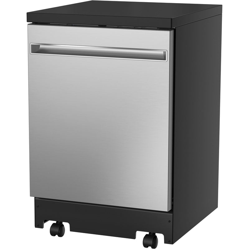 GE 24 inch Portable Dishwasher with Sanitize Option GPT225SSLSS