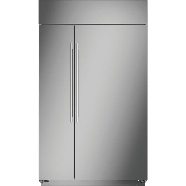 Monogram 48-inch, 29.6 cu.ft. Built-in Side-by-Side Refrigerator with Wi-Fi Connect ZISS480NNSS IMAGE 1