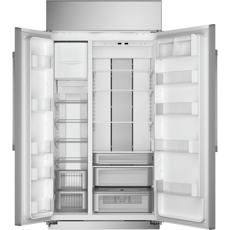 Monogram 48-inch, 29.6 cu.ft. Built-in Side-by-Side Refrigerator with Wi-Fi Connect ZISS480NNSS IMAGE 4