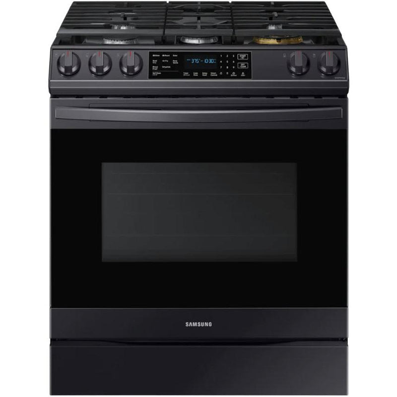 Samsung 30-inch Slide-in Gas Range with Wi-Fi Technology NX60T8511SG/AA IMAGE 1