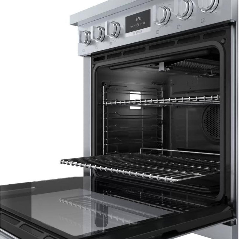 Bosch 30-inch Freestanding Dual Fuel Range with Convection Technology HDS8055C/01 IMAGE 2