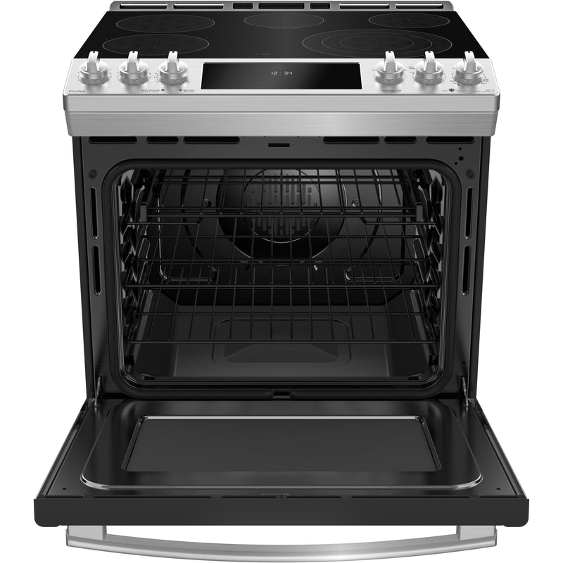 GE Profile 30-inch Slide-in Electric Range with True European Convection Technology PCS940YMFS IMAGE 3