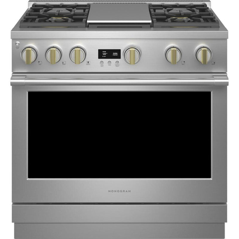 Monogram 36-inch Freestanding Gas Range with Convection Technology ZGP364NDTSS IMAGE 1