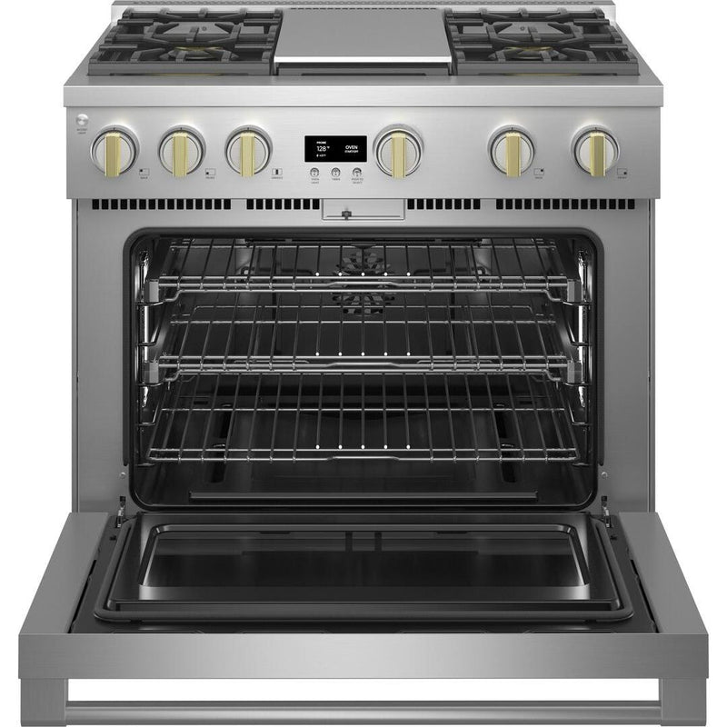 Monogram 36-inch Freestanding Gas Range with Convection Technology ZGP364NDTSS IMAGE 2