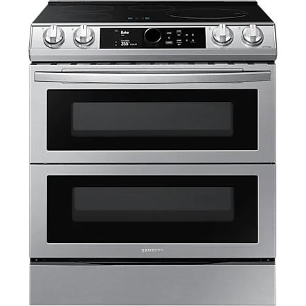 Samsung 30-inch Slide-in Electric Induction Range with WI-FI Connect NE63T8951SS/AC IMAGE 1