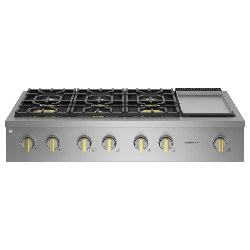 Monogram 48-inch Gas Rangetop with Griddle ZGU486NDTSS IMAGE 3