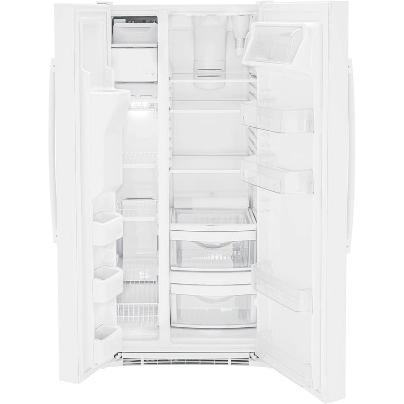 GE 33-inch, 23 cu. ft. Side-By-Side Refrigerator with Dispenser GSS23GGPWW IMAGE 2