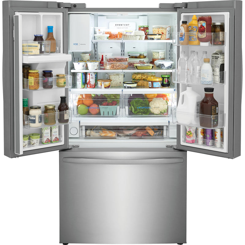 Frigidaire 36-inch, 27.8 cu. ft. French 3-Door Refrigerator with Dispenser FRFS2823AS IMAGE 3