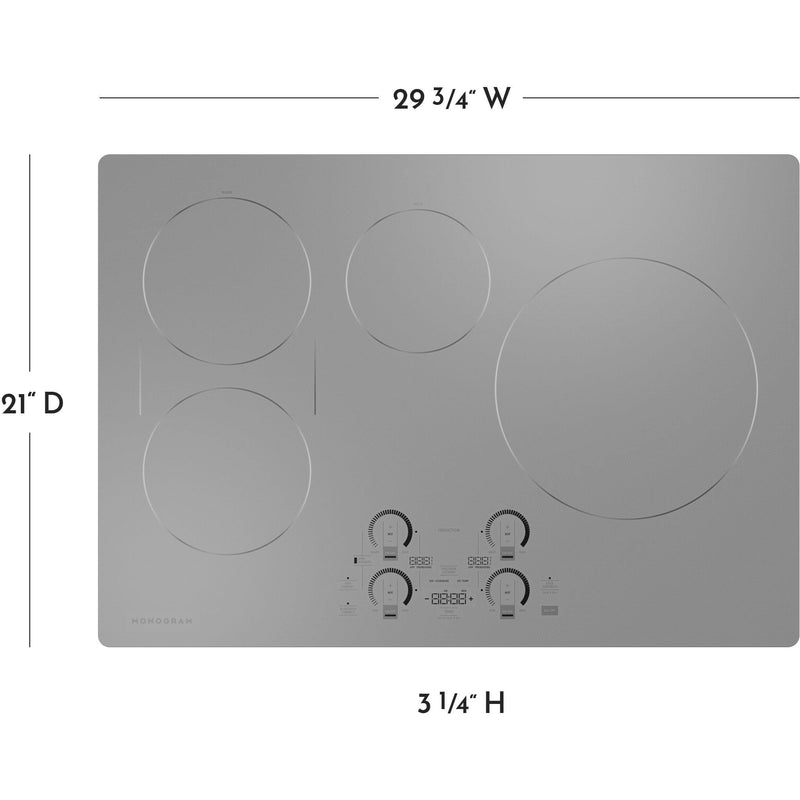 Monogram 30-inch Built-In Induction Cooktop with Wi-Fi Connect ZHU30RSTSS IMAGE 14