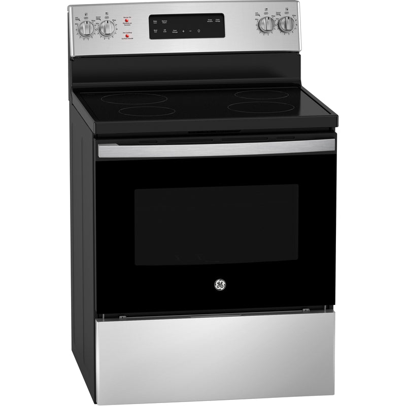 GE 30-inch Freestanding Electric Range with Self-Clean JCB630SVSS IMAGE 2